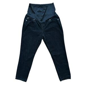 GAP Maternity Full Panel Skinny Corduroy Jeans Pants in True Black SZ 16